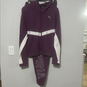 Puma Purple and White Tracksuit